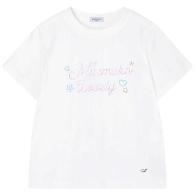 MUCMUKN【闪耀一夏】凉感莱赛尔棉y2k烫钻印花短袖T恤女童26夏