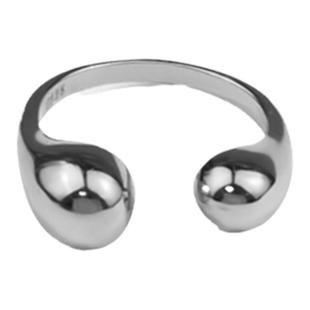 LIHAO简约流线型水滴戒指女INS时尚个性百搭文艺高级感可调节指环