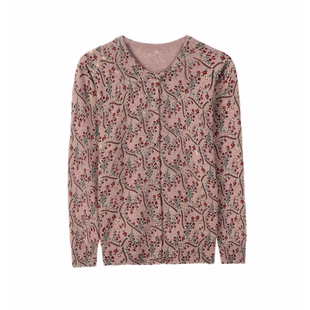 100全羊毛特大码200斤中老年人针织开衫春秋薄款奶奶毛衣妈妈女装