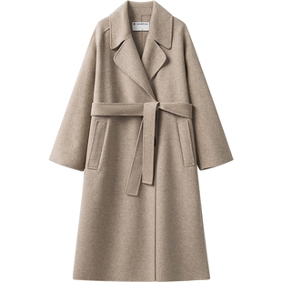 【播奥莱】播商场同款慵懒韩系中长款24冬羊毛呢外套女BDR4AD3727