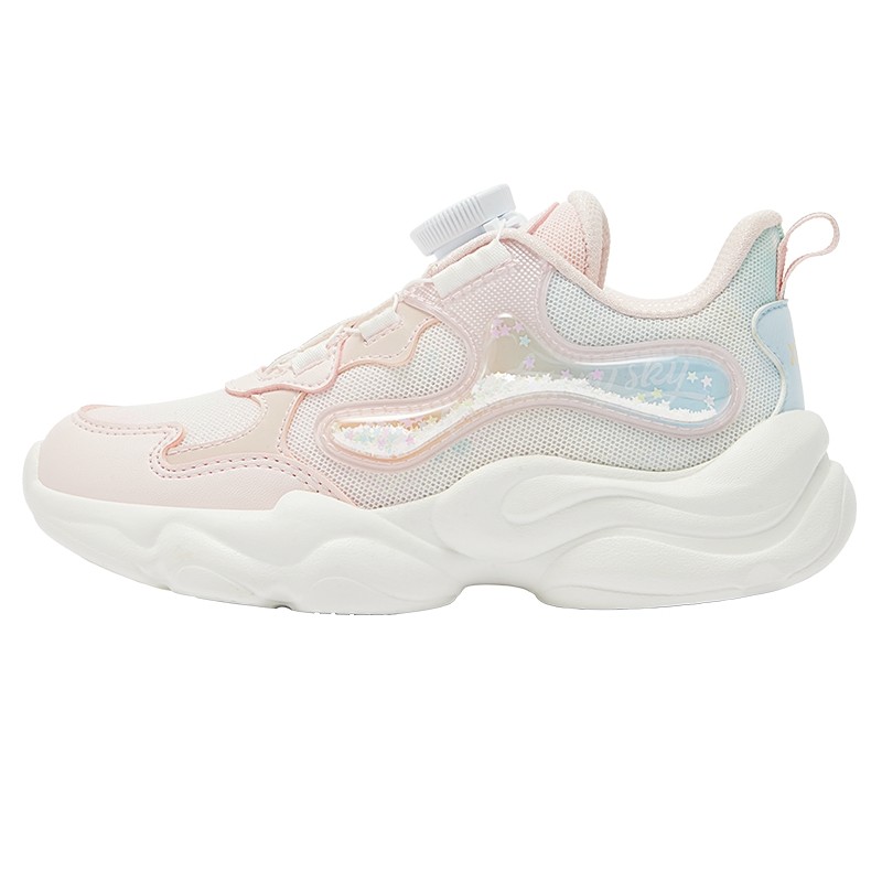 星云｜特步女童鞋2025冬季新款革面保暖棉鞋宝宝儿童休闲运动鞋子