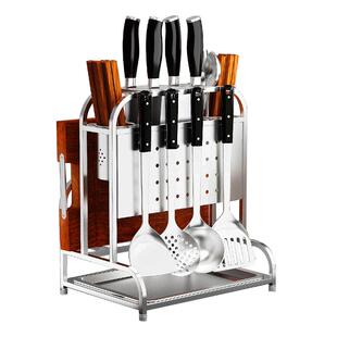 德国进口304不锈钢 家用菜板刀高端一体多功能厨房置刀架2025新款