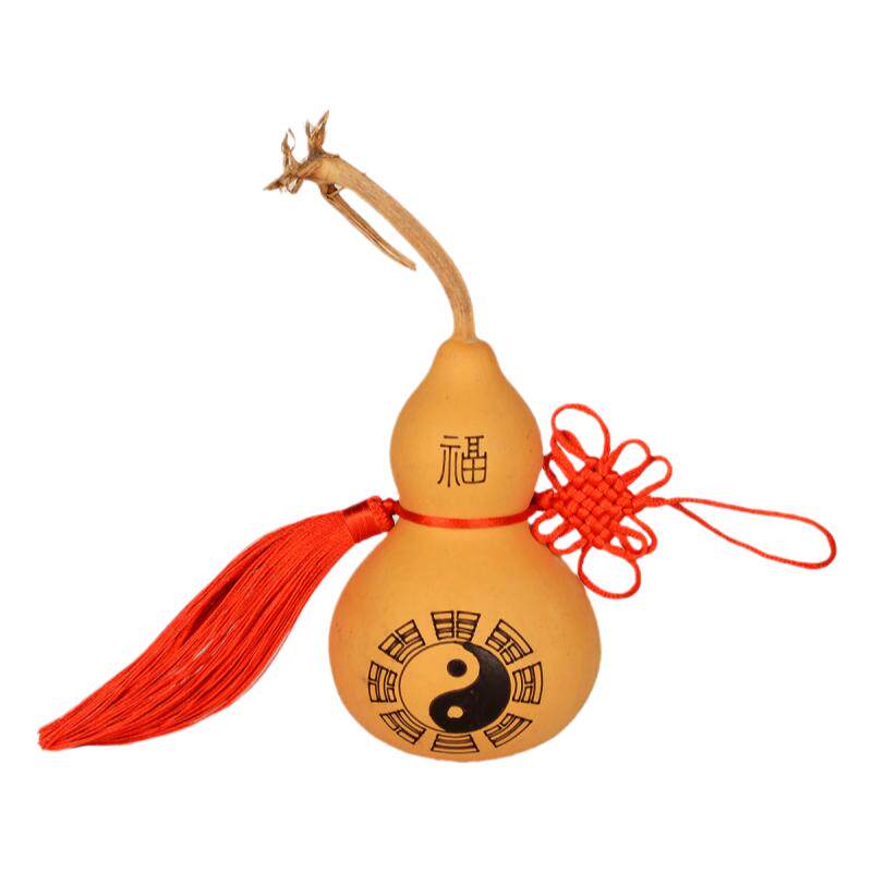 八卦天然葫芦门对门五帝钱挂件