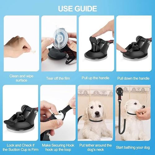 亚马逊宠物洗澡固定吸盘狗狗神器固定剪毛台美容清洁吊绳乱动防绳