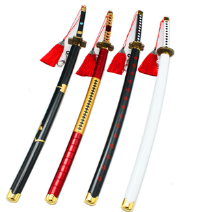 大海贼 索隆刀四把 三代鬼扯 秋水 和一字 雪走 罗的刀合金模型