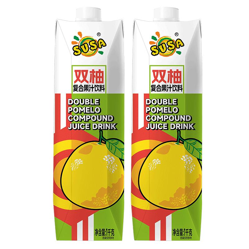苏萨果汁大瓶1kg*6瓶双柚汁苹果汁香橙汁多种口味佐餐伴侣