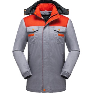 冬季工作服男女棉衣加厚中长款防寒服劳保服厂服印字活里活面棉袄