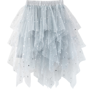 女童甜美亮片网纱半身裙儿童中长款蛋糕裙宝宝裙子公主裙夏春秋季