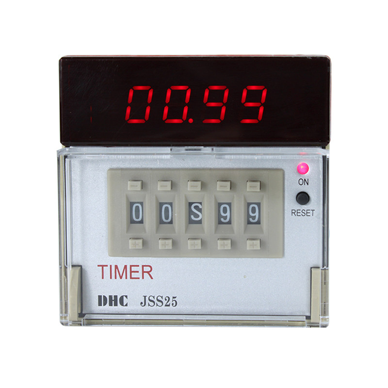温州大华TIMER时间继电器DHC JSS25 数显时间继电器多制式2组延时
