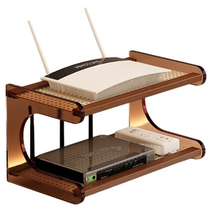 wifi路由器放置架收纳盒电视机机顶盒电视柜台面整理遥控器置物架
