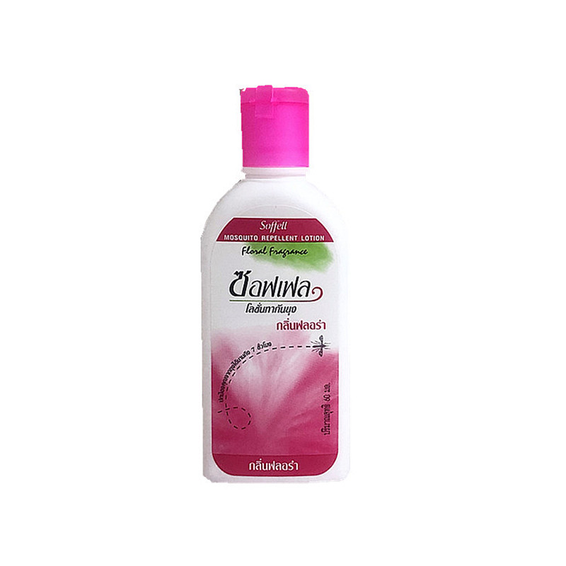 泰国代购soffell蚊子乳液防蚊通用温和玫瑰橘味60ml