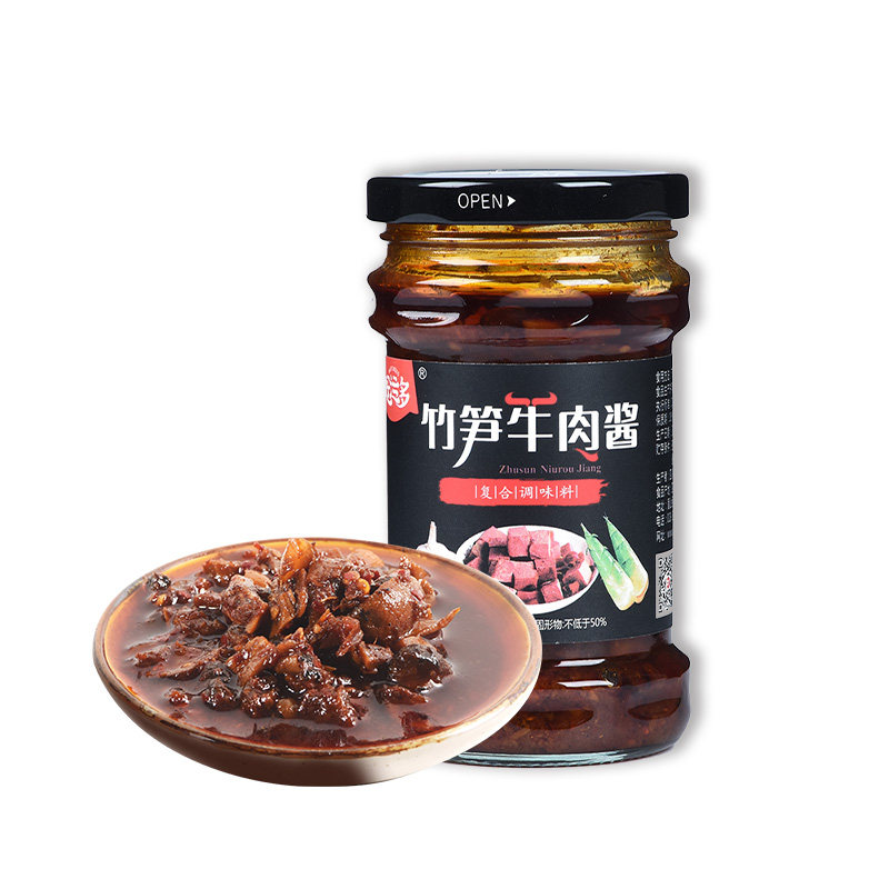 好运多竹笋牛肉酱218g瓶拌面下饭