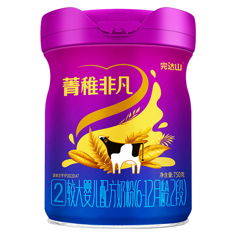 买6发12完达山菁稚非凡奶粉2段