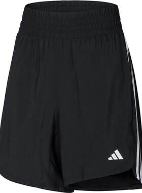 adidas阿迪达斯女子PACER WVN HIGH三条纹运动训练短裤IT7760