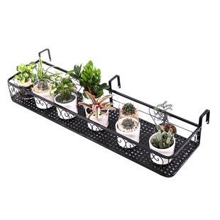 铁艺花架置物架阳台栏杆护栏多肉悬挂花盆架欧式室内户外挂式挂架