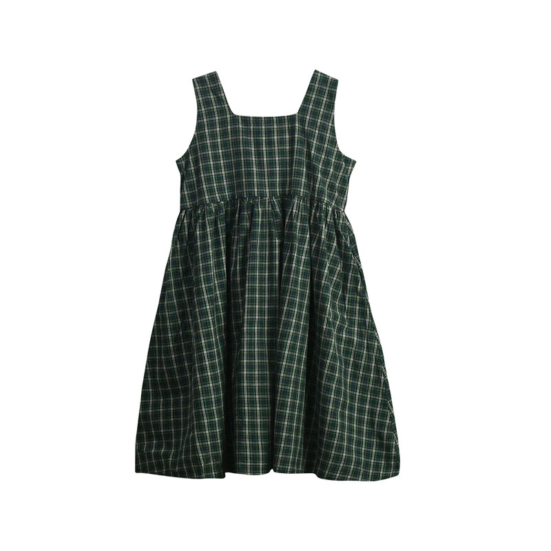 绿色连衣裙夏季女童日系背心裙