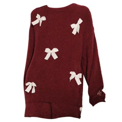 gelatopique蝴蝶结缎带睡衣套装