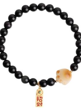 心斋堂女天然老坑黑曜石