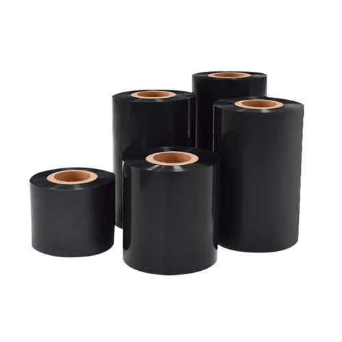 蜡基混合基全树脂基水洗碳带打标签70 80 90 100 110mm*300m热转印条码打印机铜版纸不干胶标签纸增强碳带卷