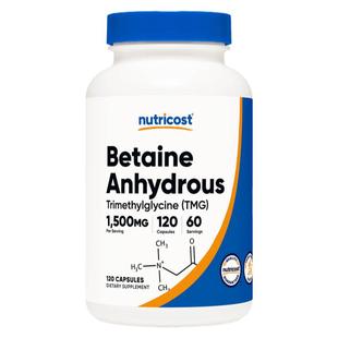 美国nutricost进口无水甜菜碱TMG胶囊120粒肝脏健康维护血管血压
