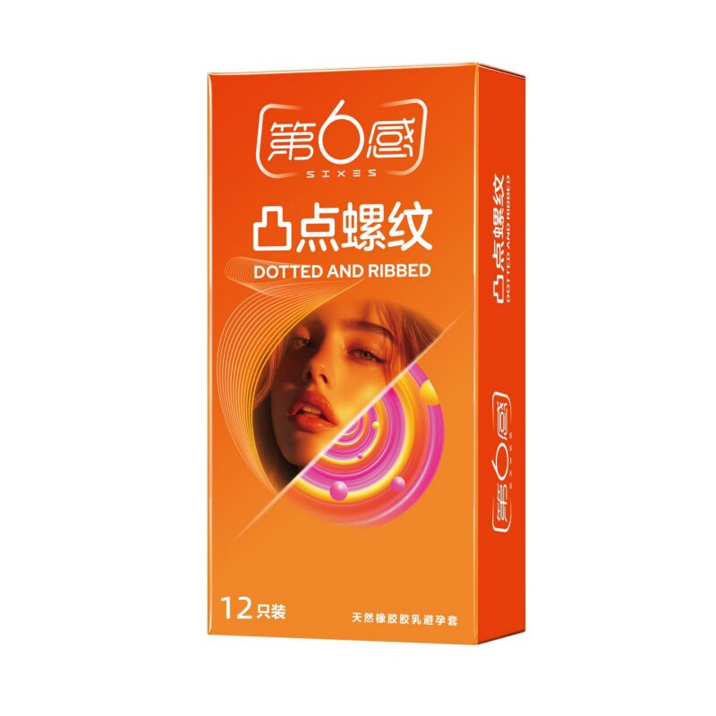 第6感凸点螺纹12男用乳胶安全套