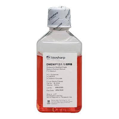 白鲨biosharp BL305A DMEM/F12 (1:1)液体培养基 含L-谷氨酰胺