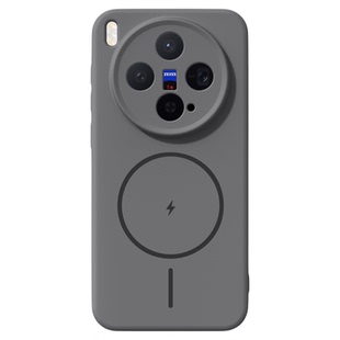 适用于vivox300手机壳新款x300E磁吸液态硅胶X300pro防摔ultra细环镭雕x200s可无线充mini纯色高级保护套软灰