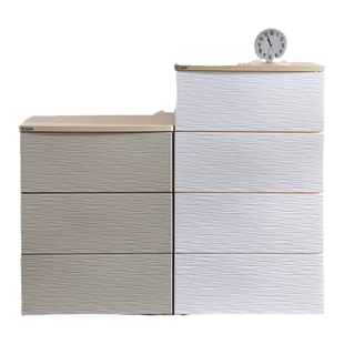 万源鸿木顶塑料抽屉式收纳柜儿童衣柜婴儿柜卡通储物柜整理衣物