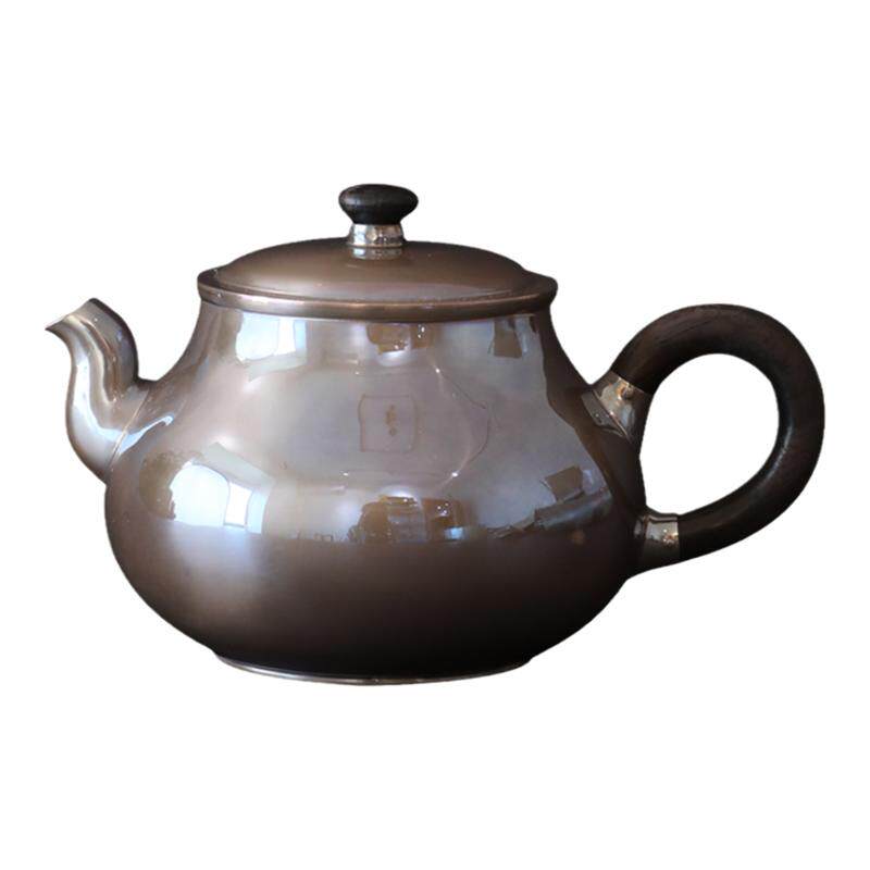 纯银时代 凝夜紫皮鹤首纯手工足银999泡茶壶光银器家用日常110ml