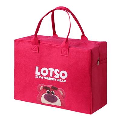 大容量毛毡旅行包卡通行李包儿童轻便收纳袋手提化妆包可定制LOGO