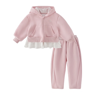 [7A抗菌]女童早春套装小女孩春季运动衣服宝宝春装童装儿童两件套