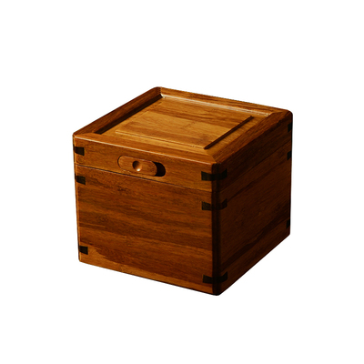 紫檀竹滑扣高档茶杯茶壶收纳礼盒