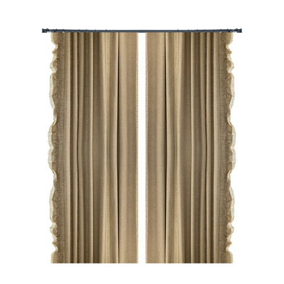 高级感棉麻法式落地窗帘新品优惠