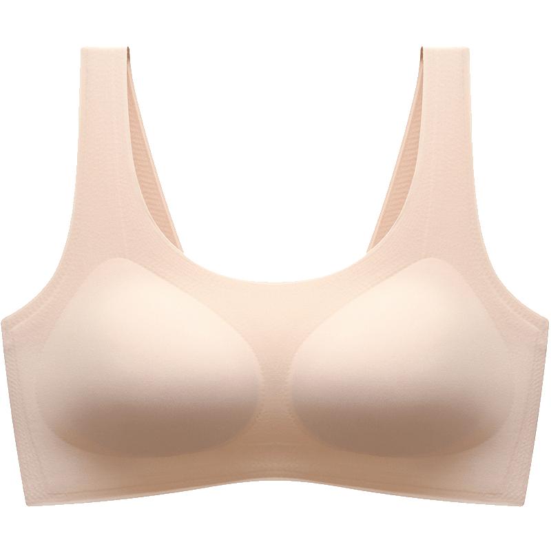 芬怡内衣女聚拢收副乳排扣式背心式文胸无钢圈无痕美背胸罩