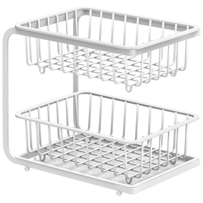 厨房果蔬置物架双层收纳沥水篮