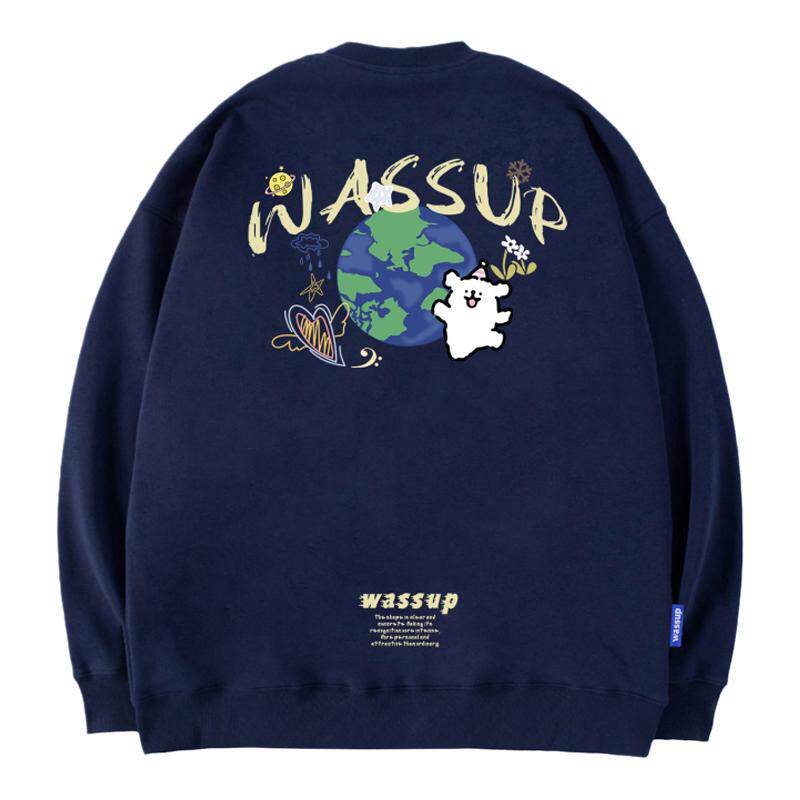 WASSUP欢乐星球小狗圆领卫衣