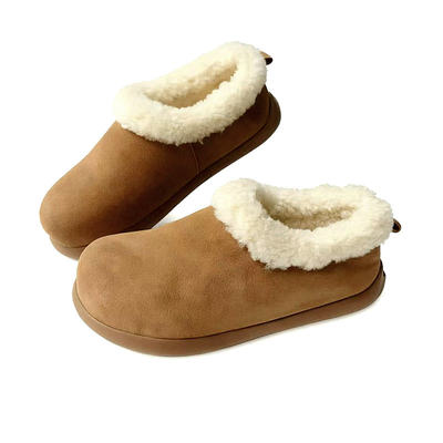 卷毛羊毛包跟小土豆勃肯棉拖鞋女