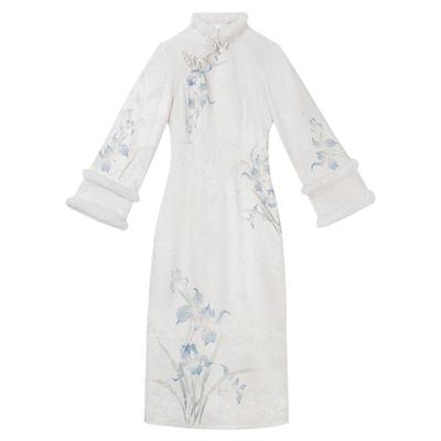 原创设计日常秋冬内搭旗袍连衣裙