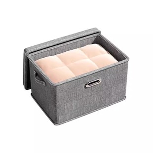 汽车后备箱收纳箱家用大容量可折叠带盖车载车尾储物筐衣服整理盒