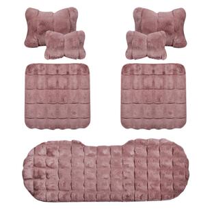 轻奢汽车坐垫冬季毛绒车用单片后排座椅垫子冬天保暖毛垫通用座垫