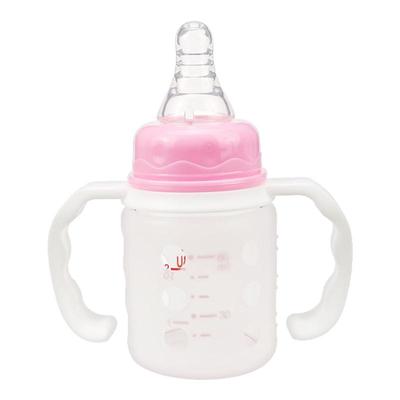 60ml迷你奶瓶手柄吸管果汁学饮杯