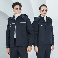 (Коротко) Тибетская голубая хлопчатобумажная куртка