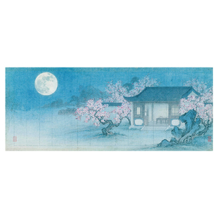 景阳阁微喷书法作品纸蜡染绢纸水调歌头临帖纸小楷书法专用作品纸半生半熟3.5cm竖格临摹字帖国风参展投稿纸
