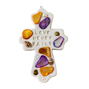 JINNYJIN|手工粘土贝壳冰箱贴挂饰十字信仰圣诞节生日定制礼物