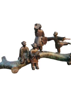 玻璃钢古代公园景观雕塑