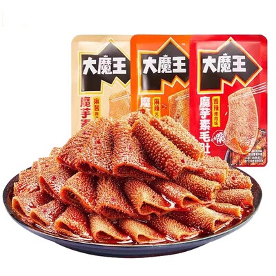 盐津铺子大魔王魔王家族麻酱素毛肚魔芋丝辣爽小零食休闲食品