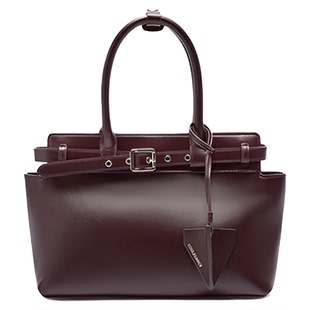 百丽包包女新飞行系列中号高级质感通勤大容量黑色手提包X7135DX4