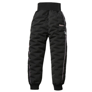 儿童羽绒裤女童2025新款冬季外穿加厚裤子东北防风防水高腰保暖裤