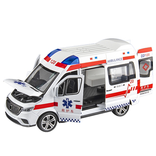 救护车玩具男孩超大号120合金模型警车仿真儿童小汽车消防车女孩