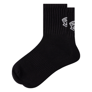 美式潮牌配拖鞋袜子男中筒袜夏季薄款纯棉短袜女潮男士运动袜夏天